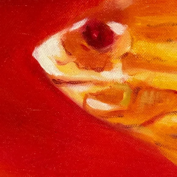 🆕 “Golden Harmony” School of Fish Original – 25.5”x26.5” Framed Oil on Canvas - Picture 5 of 16